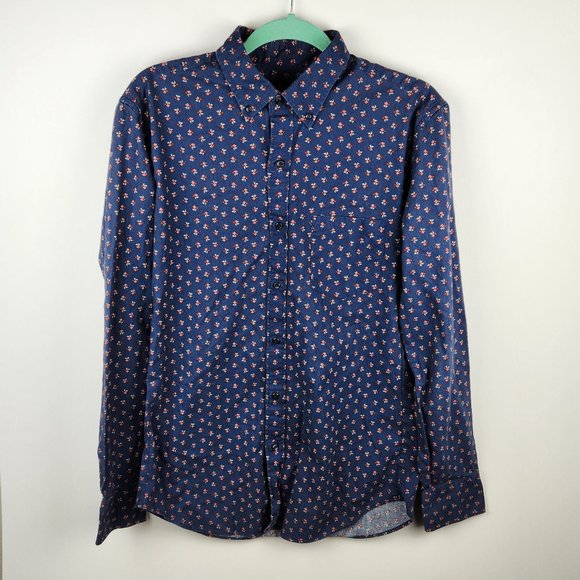 J. Crew Men's Floral Button Down Shirt sz M - Picture 1 of 6